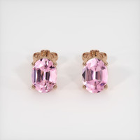 2.08 Ct.Tw. Gemstone Earrings, 14K Rose Gold 1