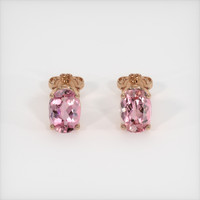 2.06 Ct.Tw. Gemstone Earrings, 14K Rose Gold 1