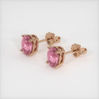 2.06 Ct.Tw. Gemstone Earrings, 14K Rose Gold 2