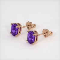 1.62 Ct.Tw. Gemstone Earrings, 14K Rose Gold 2