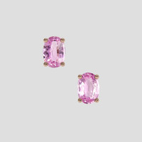 <span>1.70</span>&nbsp;<span class="tooltip-light">Ct.Tw.<span class="tooltiptext">Total Carat Weight</span></span> Pink Sapphire Earrings, 14K Rose Gold 1
