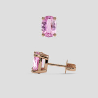 <span>1.70</span> <span class="tooltip-light">Ct.Tw.<span class="tooltiptext">Total Carat Weight</span></span> Pink Sapphire Earrings, 14K Rose Gold 2