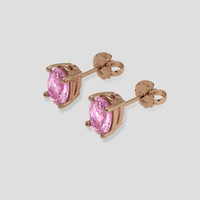 <span>1.70</span> <span class="tooltip-light">Ct.Tw.<span class="tooltiptext">Total Carat Weight</span></span> Pink Sapphire Earrings, 14K Rose Gold 3
