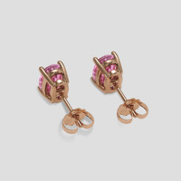 <span>1.70</span> <span class="tooltip-light">Ct.Tw.<span class="tooltiptext">Total Carat Weight</span></span> Pink Sapphire Earrings, 14K Rose Gold 4
