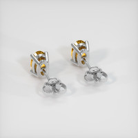 1.12 Ct.Tw. Orangish Yellow Sapphire Earrings, 14K White Gold 4