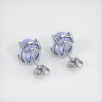 <span>10.77</span>&nbsp;<span class="tooltip-light">Ct.Tw.<span class="tooltiptext">Total Carat Weight</span></span> Purplish Blue Sapphire Earrings, 14K White Gold 4