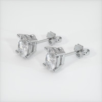 <span>1.01</span>&nbsp;<span class="tooltip-light">Ct.Tw.<span class="tooltiptext">Total Carat Weight</span></span> Sapphire Earrings, 14K White Gold 2
