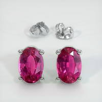 <span>1.28</span>&nbsp;<span class="tooltip-light">Ct.Tw.<span class="tooltiptext">Total Carat Weight</span></span> Sapphire Earrings, 14K White Gold 1