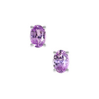 1.82 Ct.Tw. Purple Sapphire Earrings, 14K White Gold 1