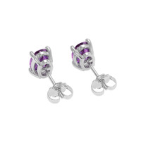 1.82 Ct.Tw. Purple Sapphire Earrings, 14K White Gold 4