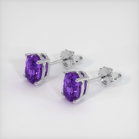 1.62 Ct.Tw. Gemstone Earrings, 14K White Gold 2
