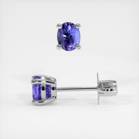 1.02 Ct.Tw. Gemstone Earrings, 14K White Gold 2