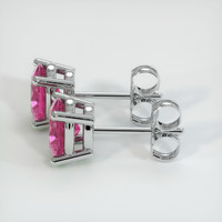 <span>1.28</span>&nbsp;<span class="tooltip-light">Ct.Tw.<span class="tooltiptext">Total Carat Weight</span></span> Sapphire Earrings, 18K White Gold 2