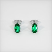 Emerald Earrings 0.48 Ct.Tw.Total Carat Weight 18K White Gold Preview