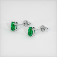Emerald Earrings 0.48 Ct.Tw.Total Carat Weight 18K White Gold Preview