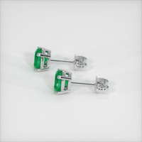 Emerald Earrings 0.48 Ct.Tw.Total Carat Weight 18K White Gold Preview
