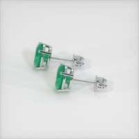 Studs Emerald Earrings 2.28 Ct.Tw.Total Carat Weight, 18K White Gold Preview