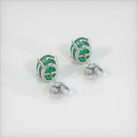 Studs Emerald Earrings 2.28 Ct.Tw.Total Carat Weight, 18K White Gold Preview