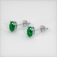 <span>1.43</span>&nbsp;<span class="tooltip-light">Ct.Tw.<span class="tooltiptext">Total Carat Weight</span></span> Emerald Earrings, 18K White Gold 2