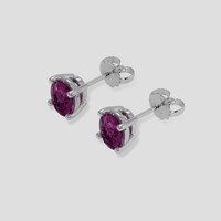 <span>1.27</span> <span class="tooltip-light">Ct.Tw.<span class="tooltiptext">Total Carat Weight</span></span> Purple Sapphire Earrings, 18K White Gold 3