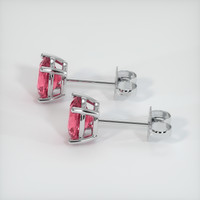 2.44 Ct.Tw. Gemstone Earrings, 18K White Gold 3