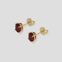 <span>1.73</span>&nbsp;<span class="tooltip-light">Ct.Tw.<span class="tooltiptext">Total Carat Weight</span></span> Red Garnet Earrings, 14K Yellow Gold 3