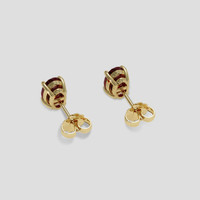 <span>1.73</span>&nbsp;<span class="tooltip-light">Ct.Tw.<span class="tooltiptext">Total Carat Weight</span></span> Red Garnet Earrings, 14K Yellow Gold 4