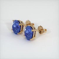 <span>4.00</span>&nbsp;<span class="tooltip-light">Ct.Tw.<span class="tooltiptext">Total Carat Weight</span></span> Sapphire Earrings, 14K Yellow Gold 3