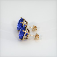 8.74 Ct.Tw. Blue Sapphire Earrings, 14K Yellow Gold 2