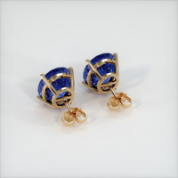 8.74 Ct.Tw. Blue Sapphire Earrings, 14K Yellow Gold 4