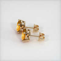 1.81 Ct.Tw. Orangish Yellow Sapphire Earrings, 14K Yellow Gold 2