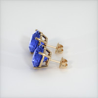 8.74 Ct.Tw. Blue Sapphire Earrings, 14K Yellow Gold 2