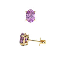 1.79 Ct.Tw. Pinkish Purple Sapphire Earrings, 14K Yellow Gold 2