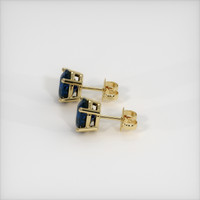 2.14 Ct.Tw. Blue Sapphire Earrings, 14K Yellow Gold 3