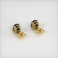 2.14 Ct.Tw. Blue Sapphire Earrings, 14K Yellow Gold 4