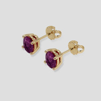 <span>1.27</span> <span class="tooltip-light">Ct.Tw.<span class="tooltiptext">Total Carat Weight</span></span> Purple Sapphire Earrings, 14K Yellow Gold 3