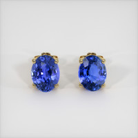 4.70 Ct.Tw. Blue Sapphire Earrings, 14K Yellow Gold 1