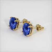 4.70 Ct.Tw. Blue Sapphire Earrings, 14K Yellow Gold 2