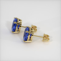 4.70 Ct.Tw. Blue Sapphire Earrings, 14K Yellow Gold 3