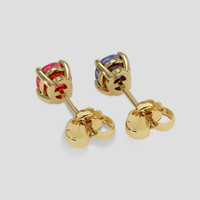<span>0.95</span>&nbsp;<span class="tooltip-light">Ct.Tw.<span class="tooltiptext">Total Carat Weight</span></span> Blue Spinel Earrings, 14K Yellow Gold 4