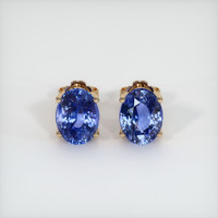 <span>4.00</span>&nbsp;<span class="tooltip-light">Ct.Tw.<span class="tooltiptext">Total Carat Weight</span></span> Sapphire Earrings, 18K Yellow Gold 1