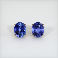 <span>8.74</span>&nbsp;<span class="tooltip-light">Ct.Tw.<span class="tooltiptext">Total Carat Weight</span></span> Sapphire Earrings, 18K Yellow Gold 1