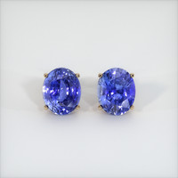 <span>8.74</span>&nbsp;<span class="tooltip-light">Ct.Tw.<span class="tooltiptext">Total Carat Weight</span></span> Sapphire Earrings, 18K Yellow Gold 1