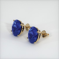 <span>8.72</span>&nbsp;<span class="tooltip-light">Ct.Tw.<span class="tooltiptext">Total Carat Weight</span></span> Sapphire Earrings, 18K Yellow Gold 3