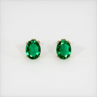 Emerald Earrings 3.00 Ct.Tw.Total Carat Weight, 18K Yellow Gold Preview