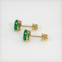 <span>0.73</span>&nbsp;<span class="tooltip-light">Ct.Tw.<span class="tooltiptext">Total Carat Weight</span></span> Emerald Earrings, 18K Yellow Gold 3