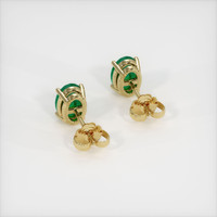 <span>0.73</span>&nbsp;<span class="tooltip-light">Ct.Tw.<span class="tooltiptext">Total Carat Weight</span></span> Emerald Earrings, 18K Yellow Gold 4