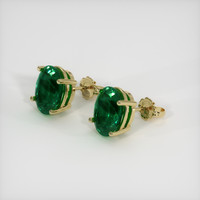 <span>2.42</span>&nbsp;<span class="tooltip-light">Ct.Tw.<span class="tooltiptext">Total Carat Weight</span></span> Emerald Earrings, 18K Yellow Gold 2