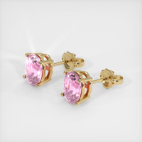 2.08 Ct.Tw. Gemstone Earrings, 18K Yellow Gold 2