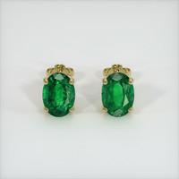 1.69 Ct.Tw. Emerald Earrings, 18K Yellow Gold 1